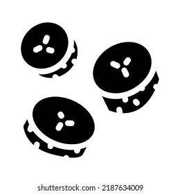 sliced cucumber glyph icon vector. sliced cucumber sign. isolated symbol illustration