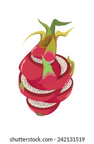 Sliced Dragon fruit