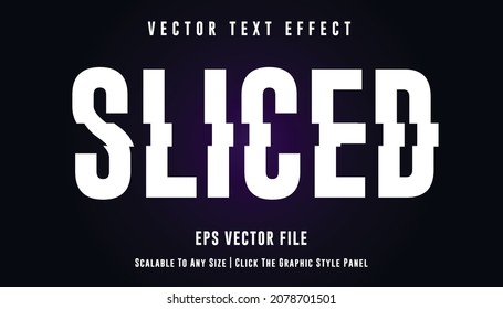 Sliced Editable Text Effect Style