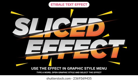 Sliced Effect 3d editable text effect