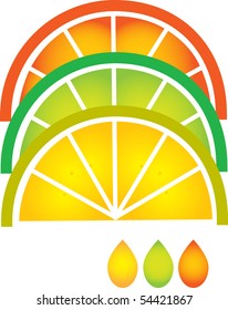 sliced Grapefruit, lemon, lime and orange