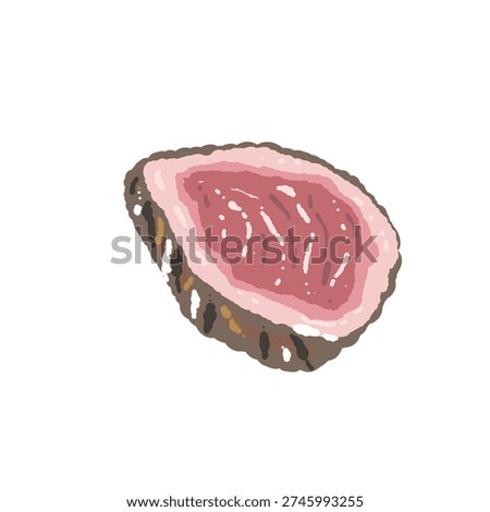 Sliced Grilled Beef Steak Rare