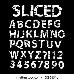 Sliced Grunge Alphabet