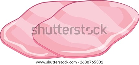 Sliced Ham Vector Graphic for Food Design