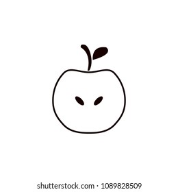 sliced ??apple icon. Element of farm for mobile concept and web apps. Detailed sliced ??apple icon can be used for web and mobile. Premium icon