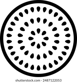 Sliced ​​watermelon icon, transparent background