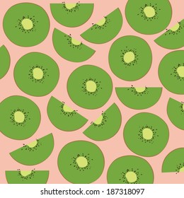 Sliced kiwi fruit