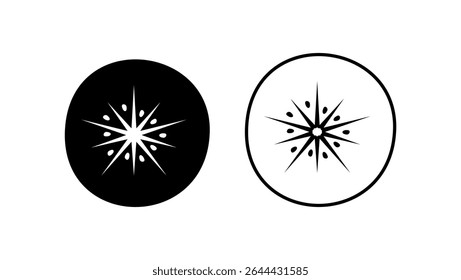sliced kiwi symbol, black isolated silhouette