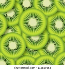 sliced kiwifruit . seamless background