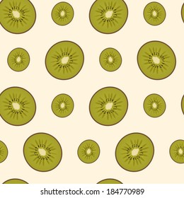 sliced kiwifruit . seamless background