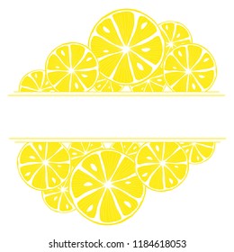 Sliced lemon. Colorful Vector Background