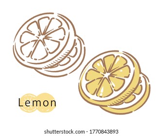 Sliced lemon icon, vector illustration.