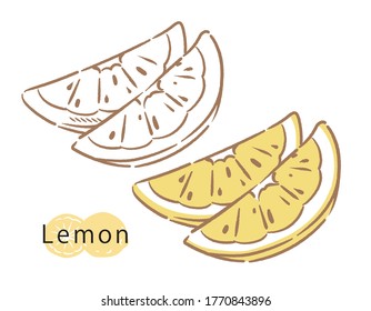 Sliced lemon icon, vector illustration.