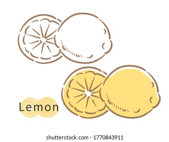 Sliced lemon icon, vector illustration.