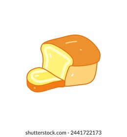 Sliced loaf of bread isolated on white background