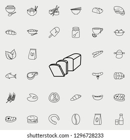 sliced loaves of bread icon. Food icons universal set for web and mobile
