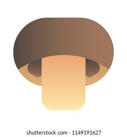 sliced mushroom vector illustration in gradient design