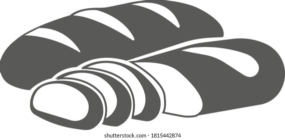 Sliced ​​bread on white
background. Vector black and white illustration. Great for labels, menus, posters, banners, vouchers, coupons, business promotion and more.