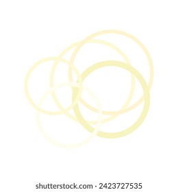sliced onion isolated on white background, rings of onion, flat vector Illustration