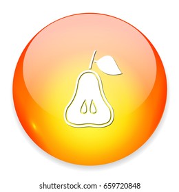 sliced pear icon