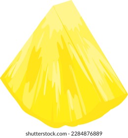 Sliced Pineapple Ananas Triangle Piece Yellow Fruit Tropical Juicy Summer Isolated