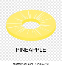 Sliced pineapple icon. Isometric of sliced pineapple vector icon for on transparent background