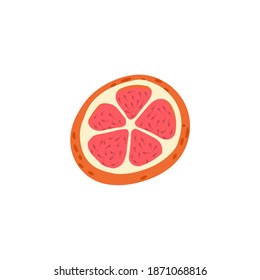 Sliced pomegranate peace - fruit element. Vector illustration design.