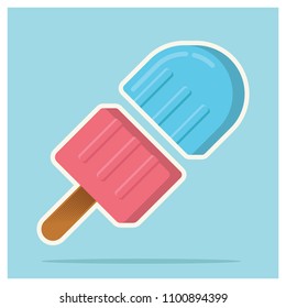 SLICED POPSICLE VECTOR