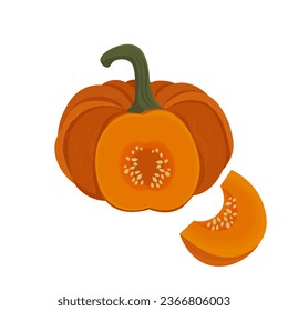 Logotipo de la Ilustración de la Calabaza del Vector・・・