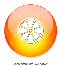 sliced red grapefruit icon