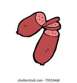 sliced salami cartoon