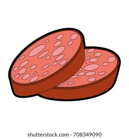 sliced sausage meat