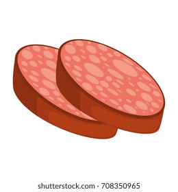 sliced sausage meat