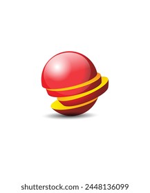 Sliced ​​globe or sphere vector illustration