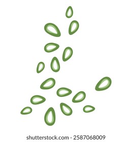 sliced of spring onion element