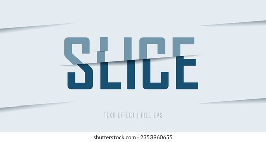 sliced text effect - razor sliced text. Slice style typography design.