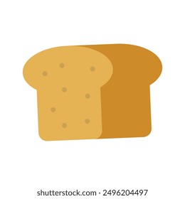 Sliced toast bread illustration on white background.