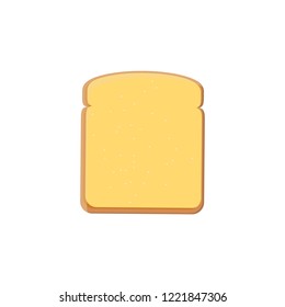 Sliced Toast Bread isolated on white background, top view