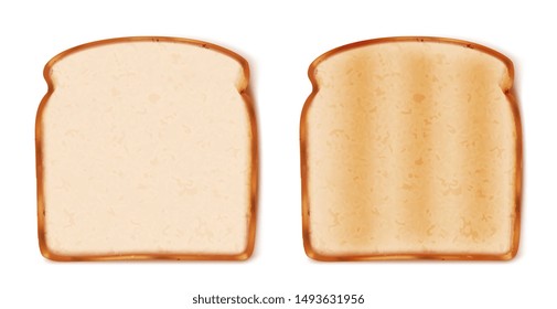 sliced toast bread isolated on white