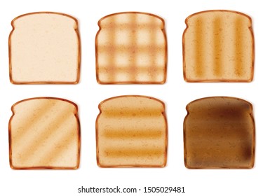 sliced toast bread isolated on white