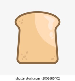 Sliced toast bread vector illustration isolated on white background. Breakfast concept toast in flat design style.