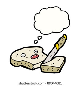 Toastkartoonzeichen in Scheiben