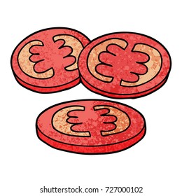 sliced tomatoes cartoon