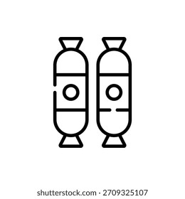 Design de vetor fatiado para carne de salame, ideal para deli, lanche e ilustrações de comida italiana