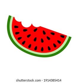 Sliced water melon icon. Healthy food concept. Flat and solid color vector illustration.