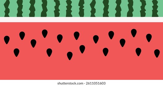 sliced watermelon vector illustration header
