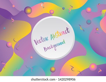 Sliced wavy background, creative futuristic illustration for web and print decoration, colorful 90's style design  