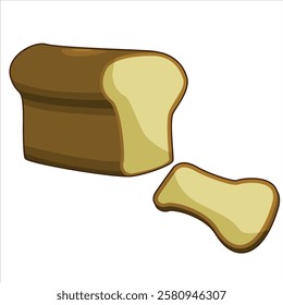 Sliced white bread vector with sides of blueberry jam