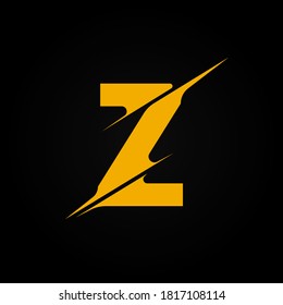 Carácter amarillo rebanado de una fontset, ilustración vectorial