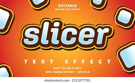 slicer editable text effect with modern and simple style, usable for logo or campaign title